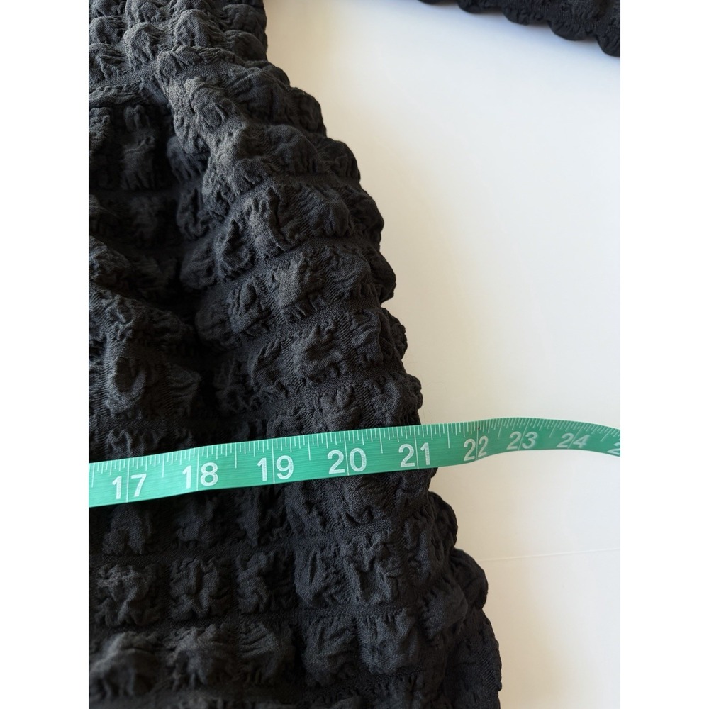 Simply Southern Women's Black Textured Tiered Puff Sleeve‎ Dress Size L NWT - Picture 5 of 7